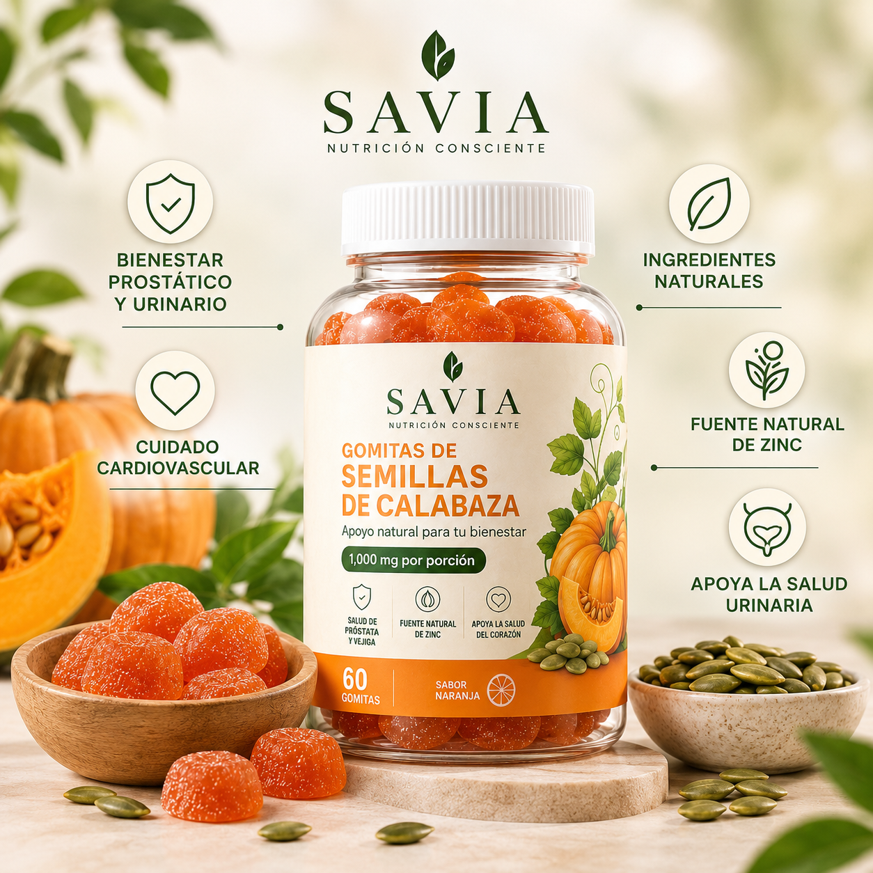 Savia Gomitas de calabaza